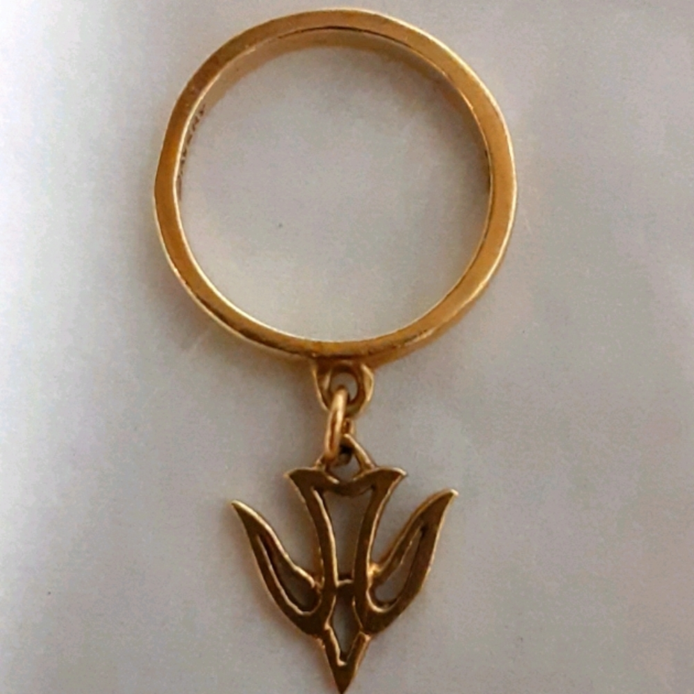 Gold JA ring